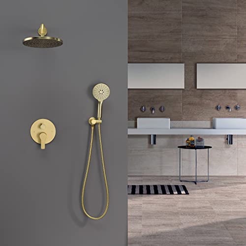 Iriber Brushed Gold Shower Head view 2