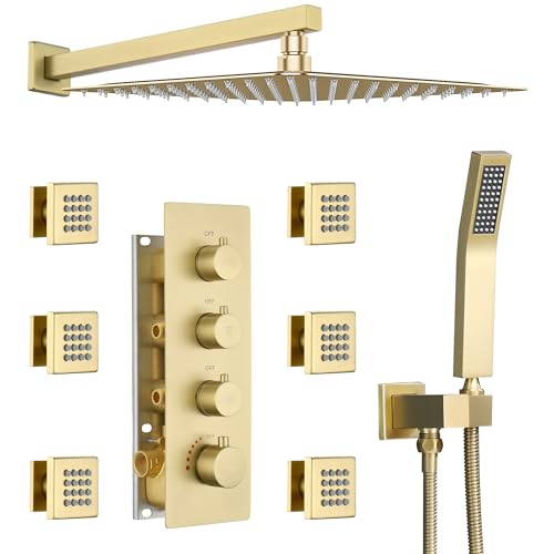 16” Thermostatic Rain Shower System