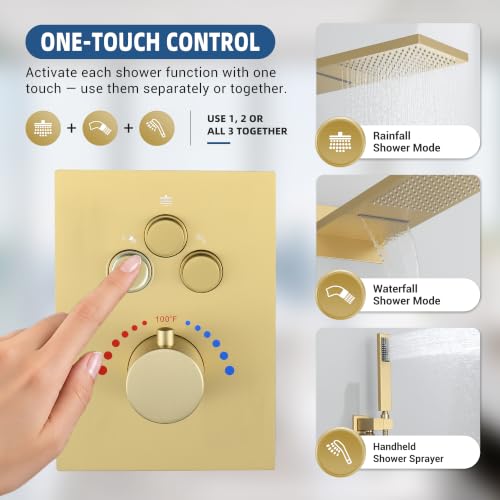 JetsBath Thermostatic Shower System Waterfall view 3