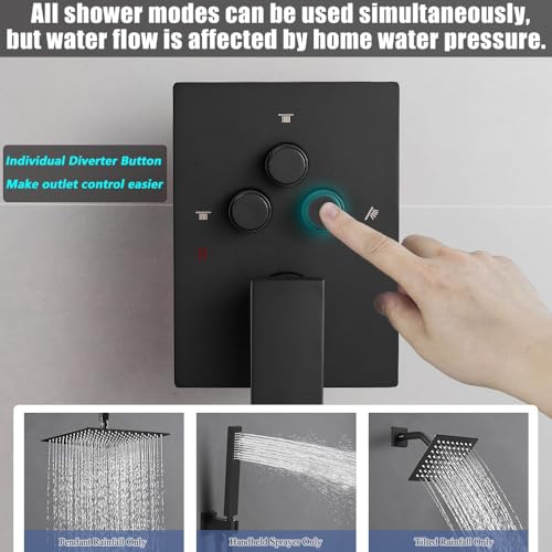 Heable Shower Faucet Set Matte view 2