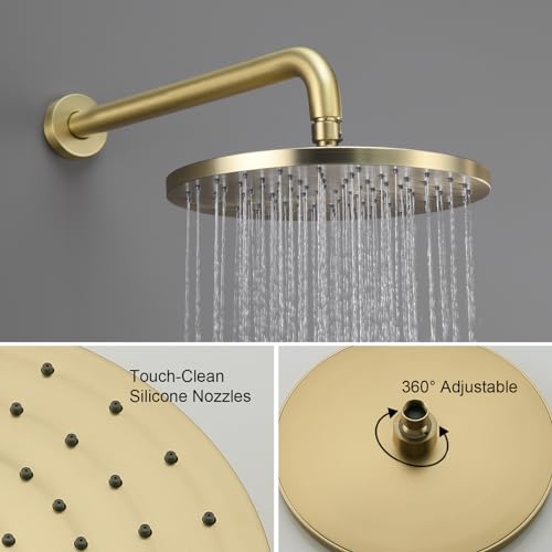 Iriber Brushed Gold Shower Head view 4