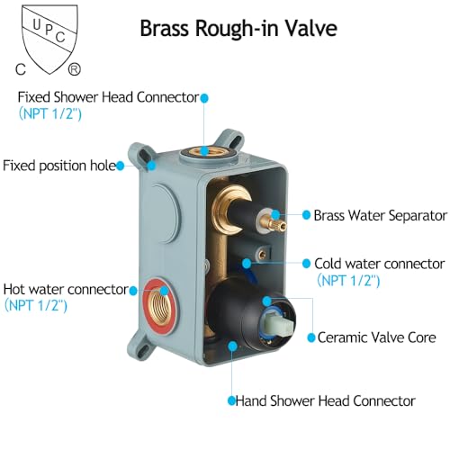JingGang Matte Black Shower System view 5