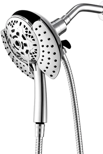 INAVAMZ Shower Head with Handheld High Pressure: Hand Held Shower Head & Rain Shower Head 2-IN-1 with 59