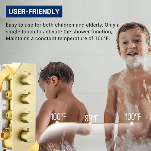 16” Thermostatic Rain Shower System view 5