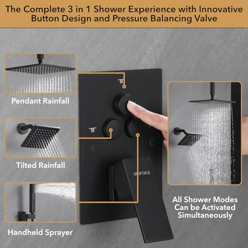 Vanfoxle Shower System Matte Black view 5