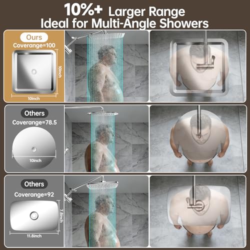 Veken All Metal 10" Shower view 4