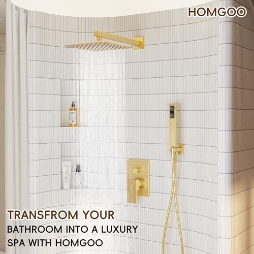 HomGoo Gold Shower System Shower view 2
