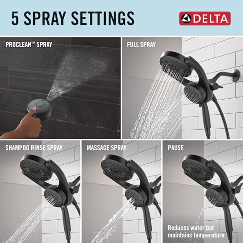 Delta 5-Setting HydroRain 2-in-1 Dual view 4