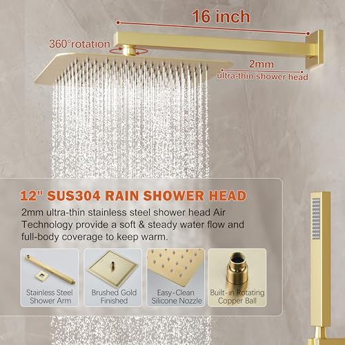 HoliSpa 12" Rain Shower System view 3