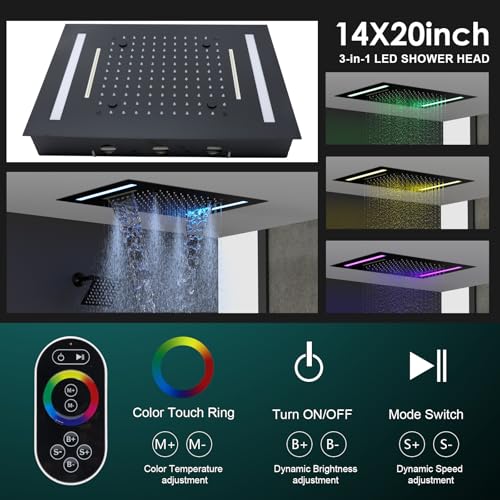 HOMEDEC Double Shower Heads Full view 3