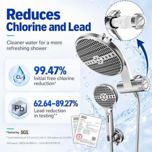 Veken Filtered Shower Head with view 2