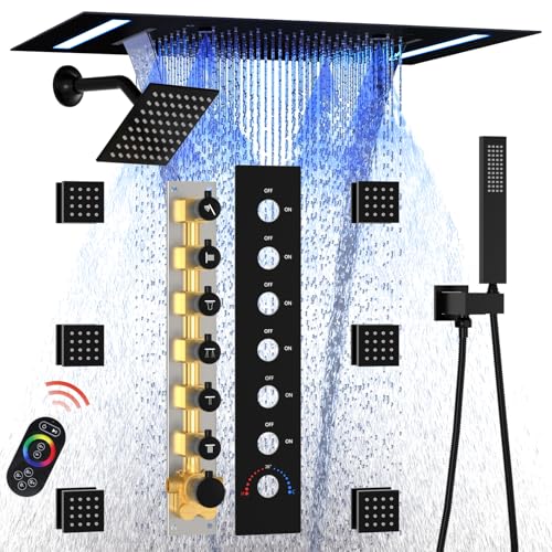 HOMEDEC Double Shower Heads Full