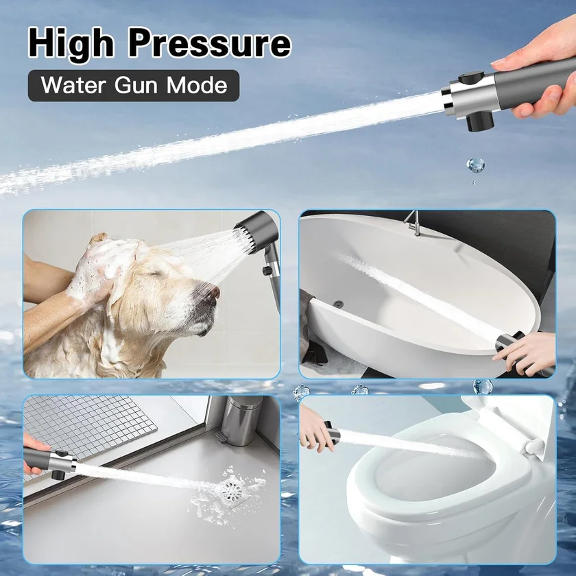 Filtered Shower Head with Handheld, High Pressure 3 Spray Showerhead with Filters & Upgraded Anti-clog Nozzles for Hard Water - Remove Chlorine, Reduce Dry Itchy Skin - ON/OFF Switch for Pet Bath