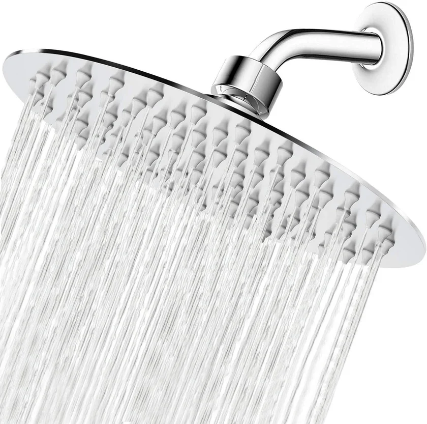NearMoon Rain Shower Head 8 inch Ultra-Thin Chrome