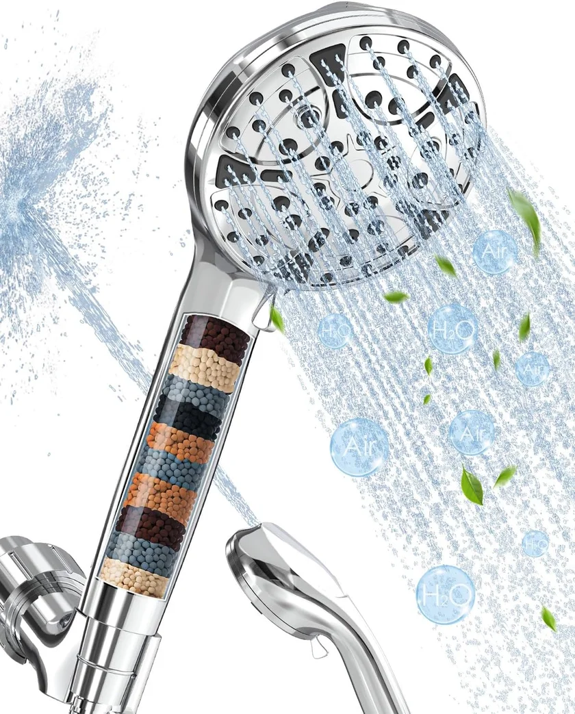 Filtered Shower Head with Handheld High Pressure