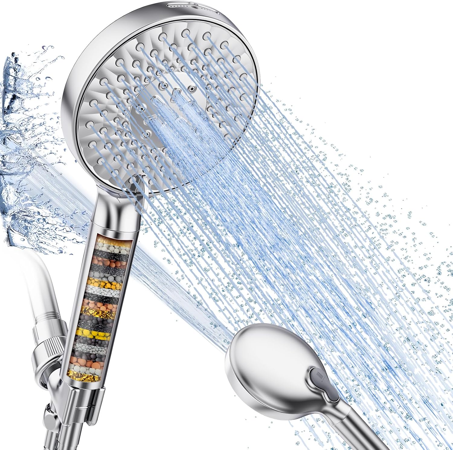 SR SUN RISE Filtered Shower Head 9 Spray Mode Chrome