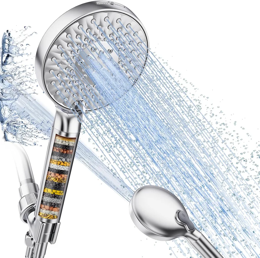 SR SUN RISE Filtered Shower Head 9 Spray Mode Chrome