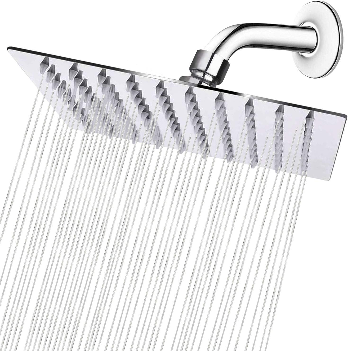 NearMoon Square Rain Shower Head 8 inch stainless steel